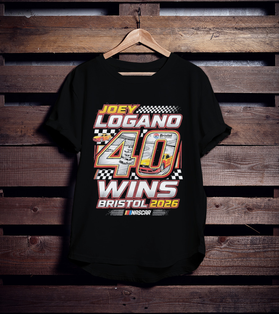 Joey Logano 40 Wins Bristol 2026 NASCAR T-Shirt