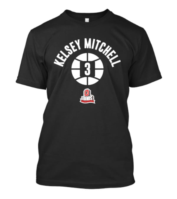 Kelsey Mitchell 3 Ohio State Athletics Buckeyes Basketball Number T-Shirt