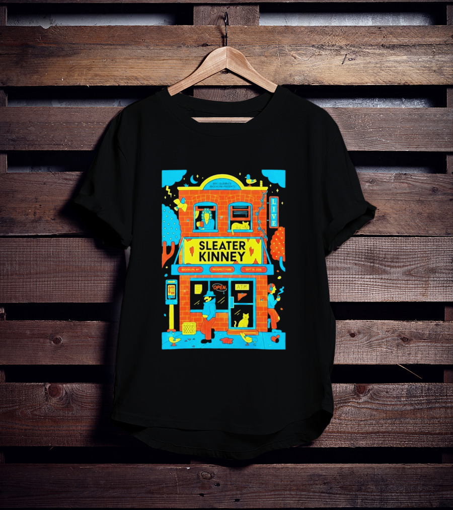 Sleater Kinney Live Brooklyn NY Prospect Park Sept 19 2026 T-Shirt