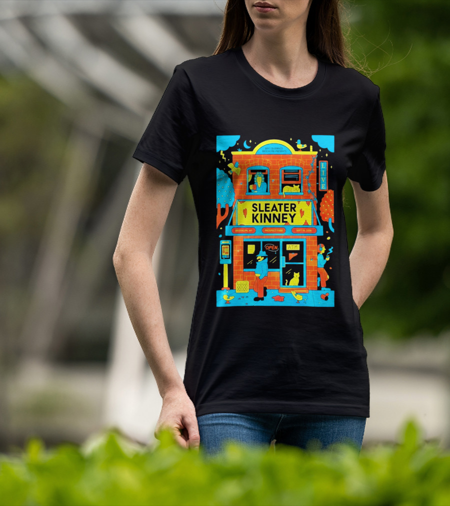 Sleater Kinney Live Brooklyn NY Prospect Park Sept 19 2026 T-Shirt