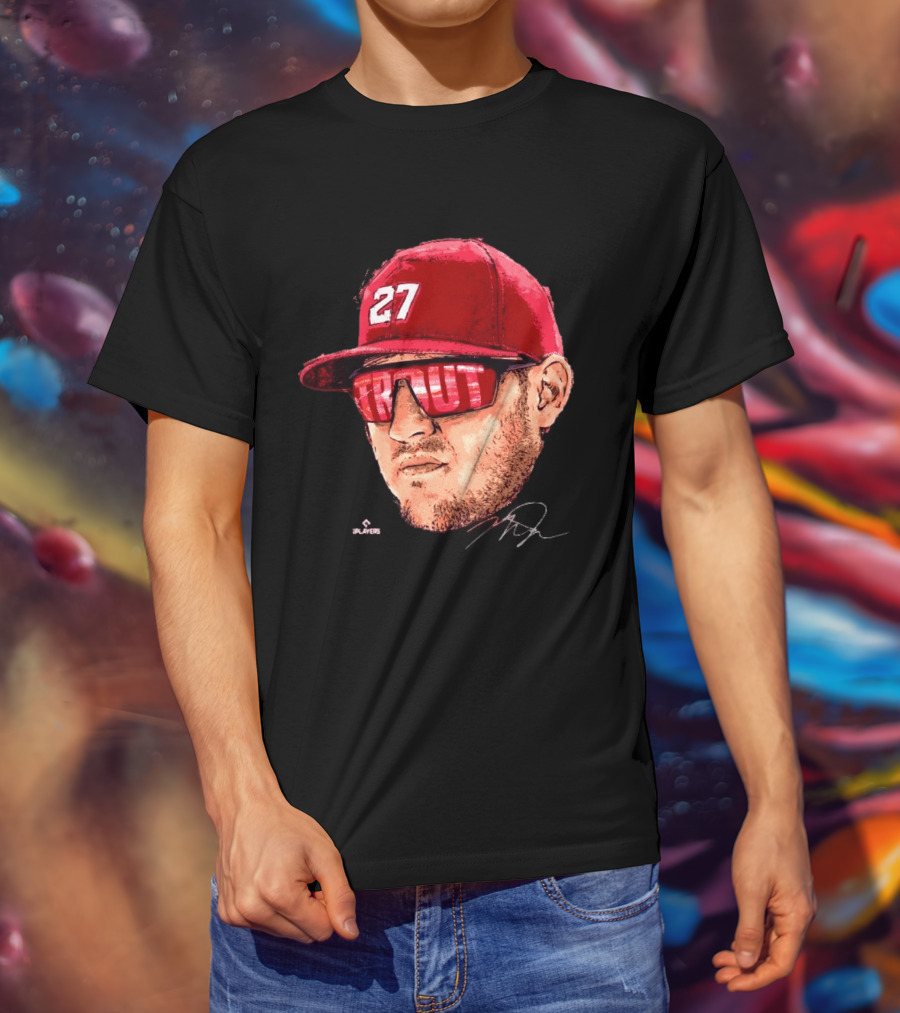Mike Trout Los Angeles 27 Hat Reflective Sunglasses T-Shirt