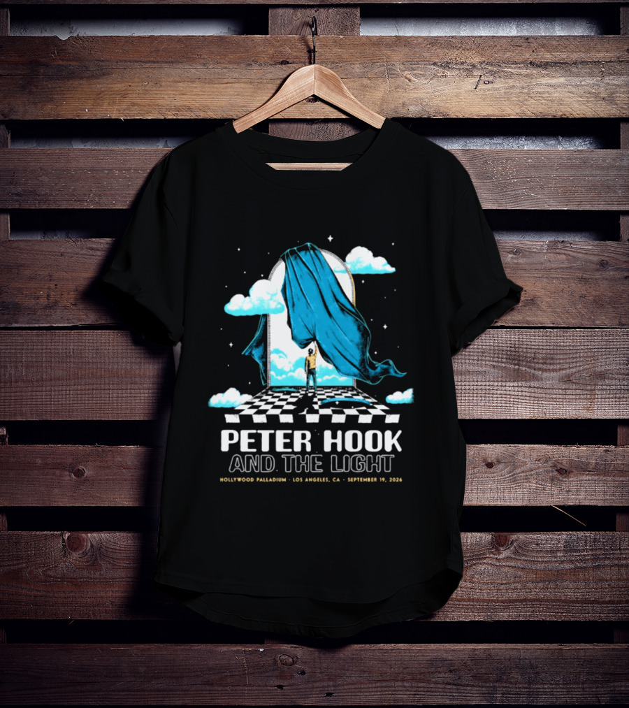 Peter Hook And The Light Hollywood Palladium Los Angeles September 2024 Checkerboard Clouds T-Shirt