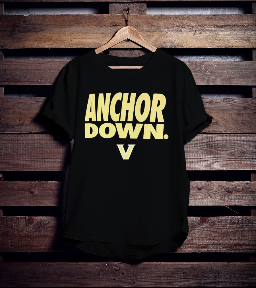 Vanderbilt Anchor Down V Gold T-Shirt