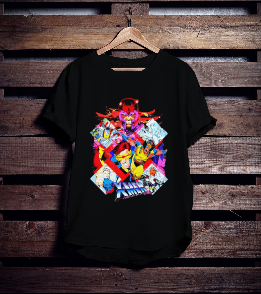 X Men Magneto Wolverine Cyclops Storm Colossus Marvel Comics Action Adventure T-Shirt