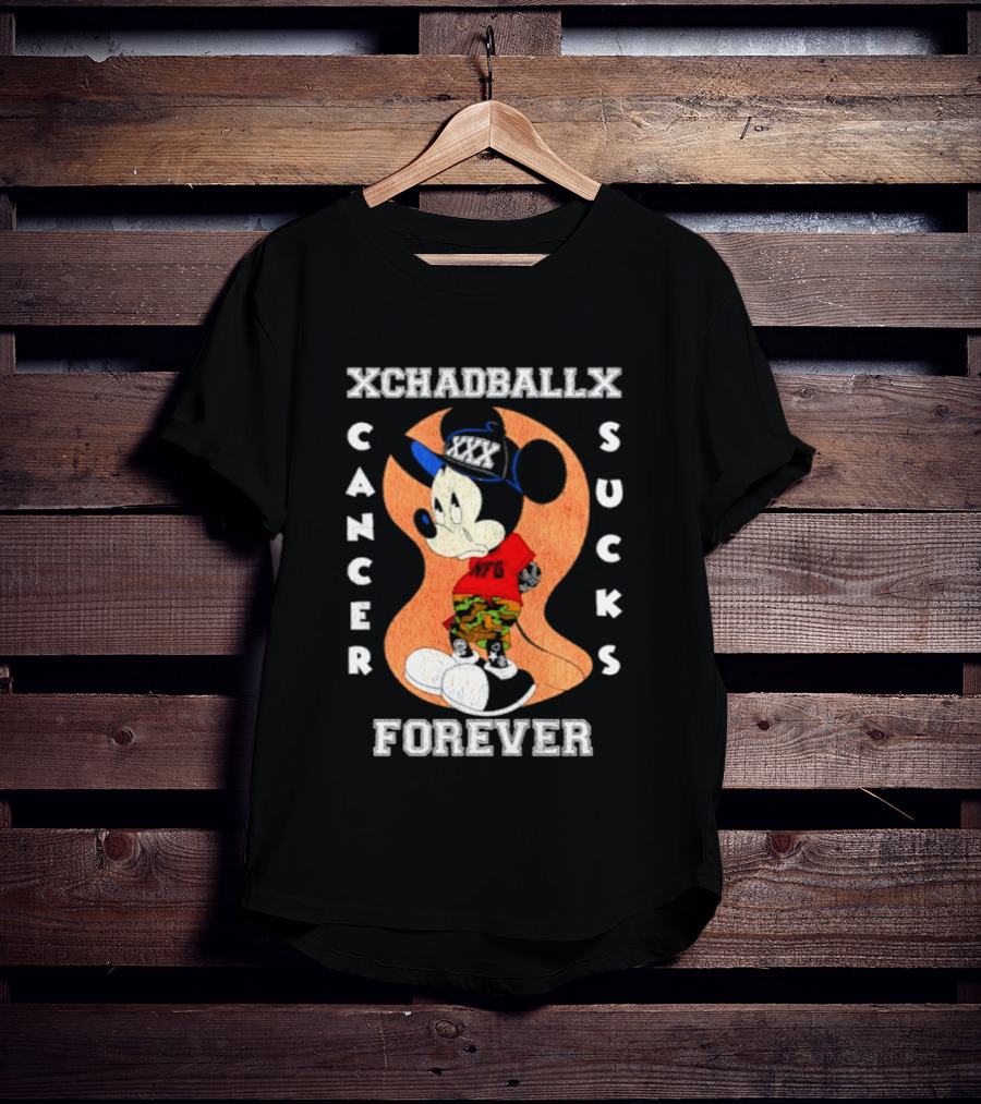 Xchadballx Cancer Sucks Forever Mickey Mouse Camo T-Shirt