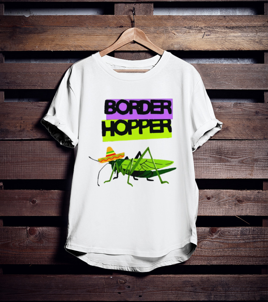 Border Hopper Sombrero Grasshopper T-Shirt