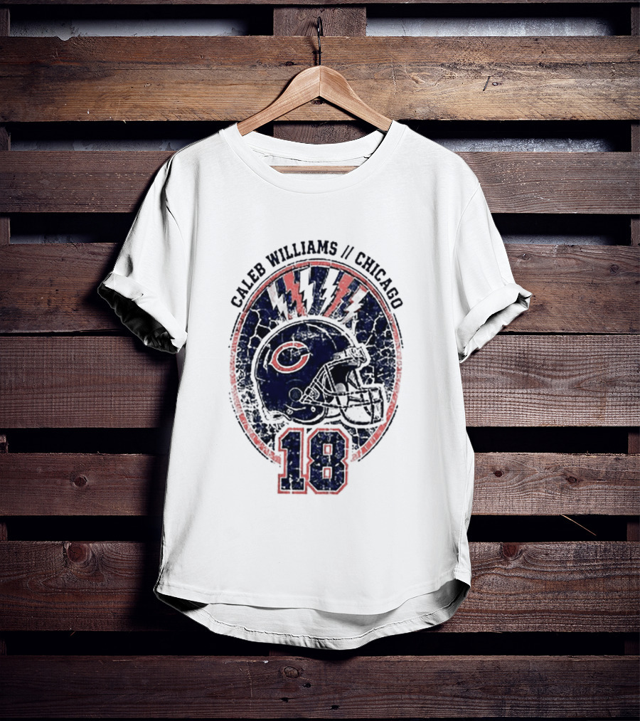 Caleb Williams Chicago Football Helmet 18 Gridiron T-Shirt