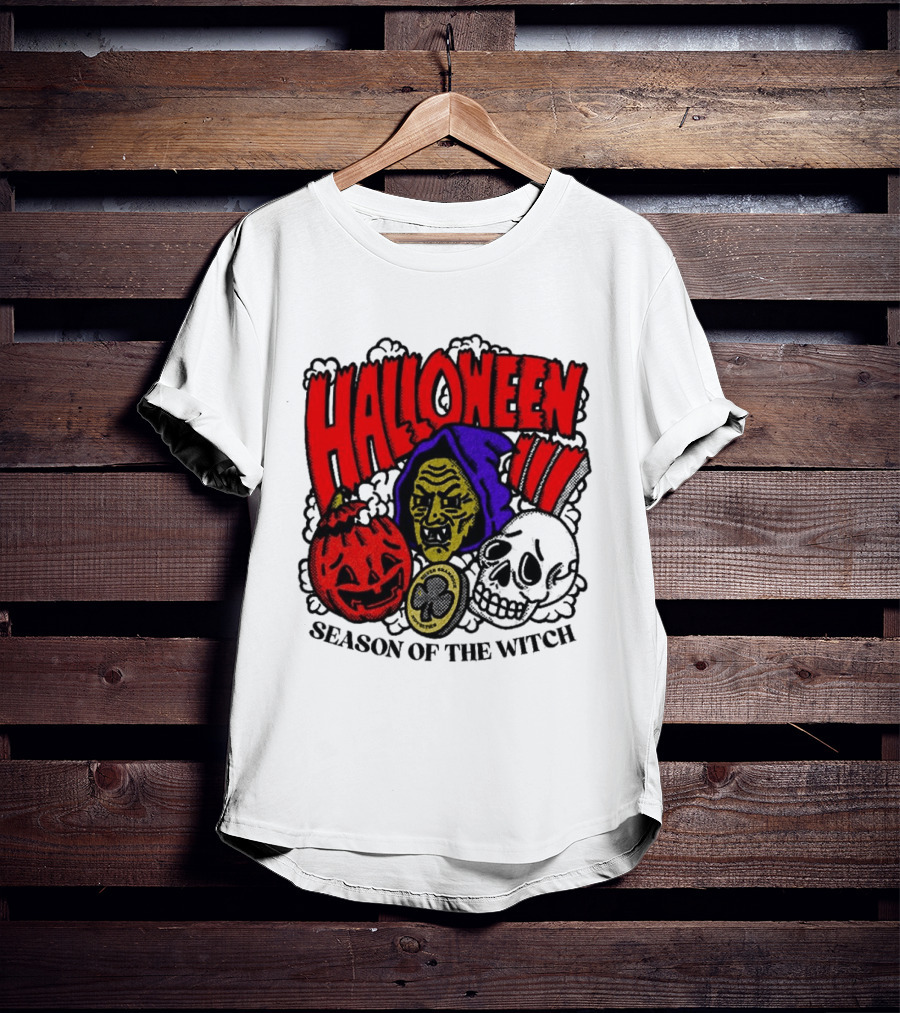 Halloween Season Of The Witch Pumpkin Skull T-Shirt