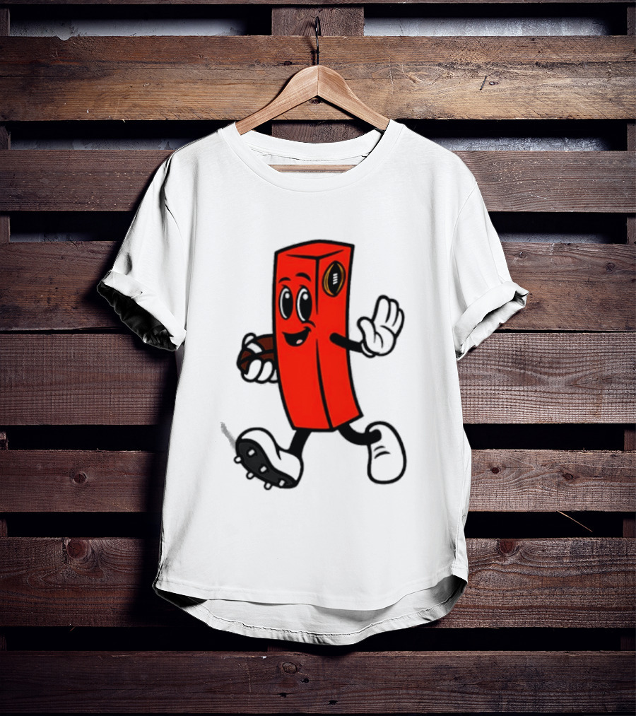 Perry Pylon Football Character With Cigar Walking T-Shirt