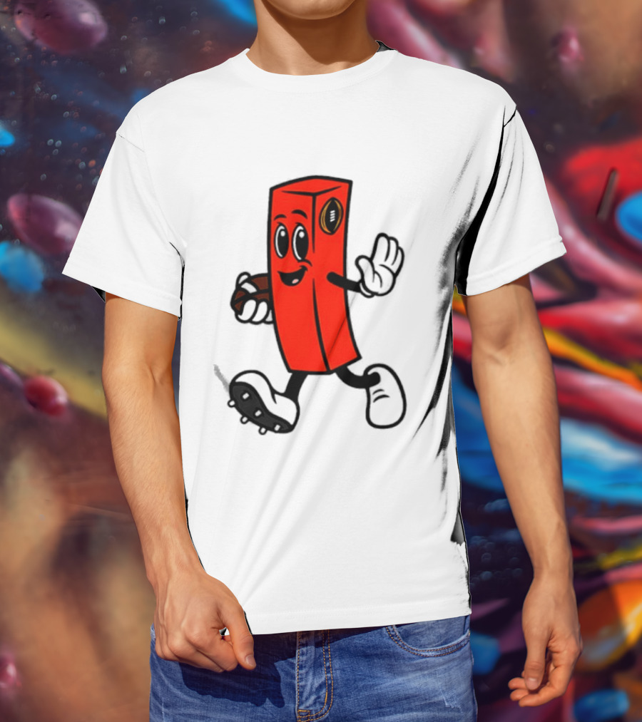 Perry Pylon Football Character With Cigar Walking T-Shirt
