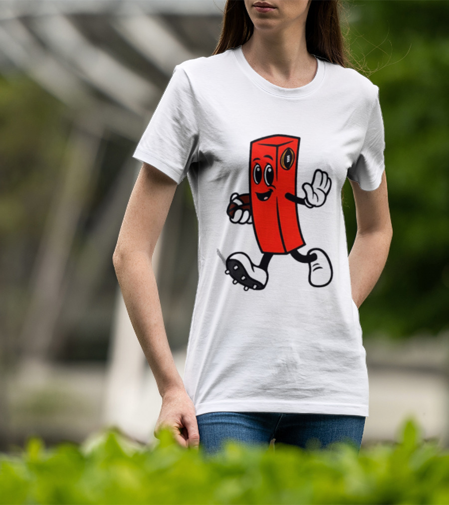 Perry Pylon Football Character With Cigar Walking T-Shirt