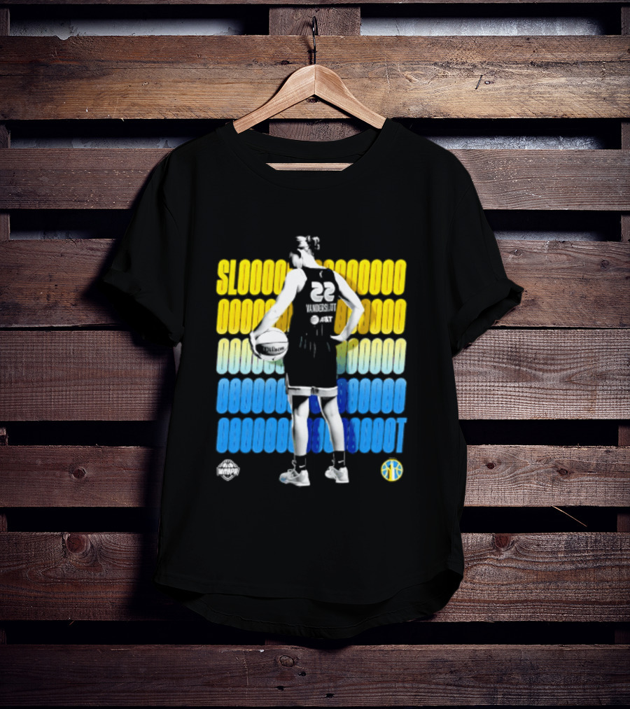 Chicago Sky Courtney Vandersloot Slooty 22 Blue Yellow Basketball T-Shirt