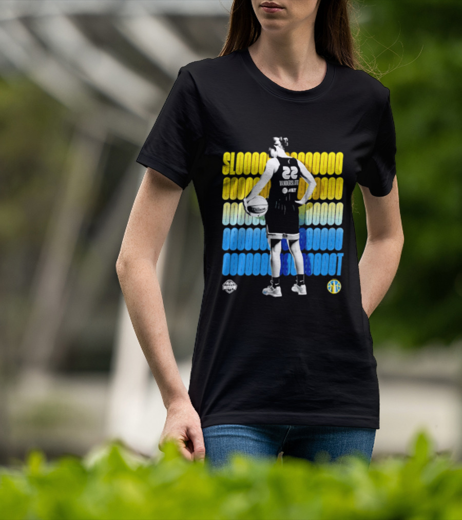 Chicago Sky Courtney Vandersloot Slooty 22 Blue Yellow Basketball T-Shirt