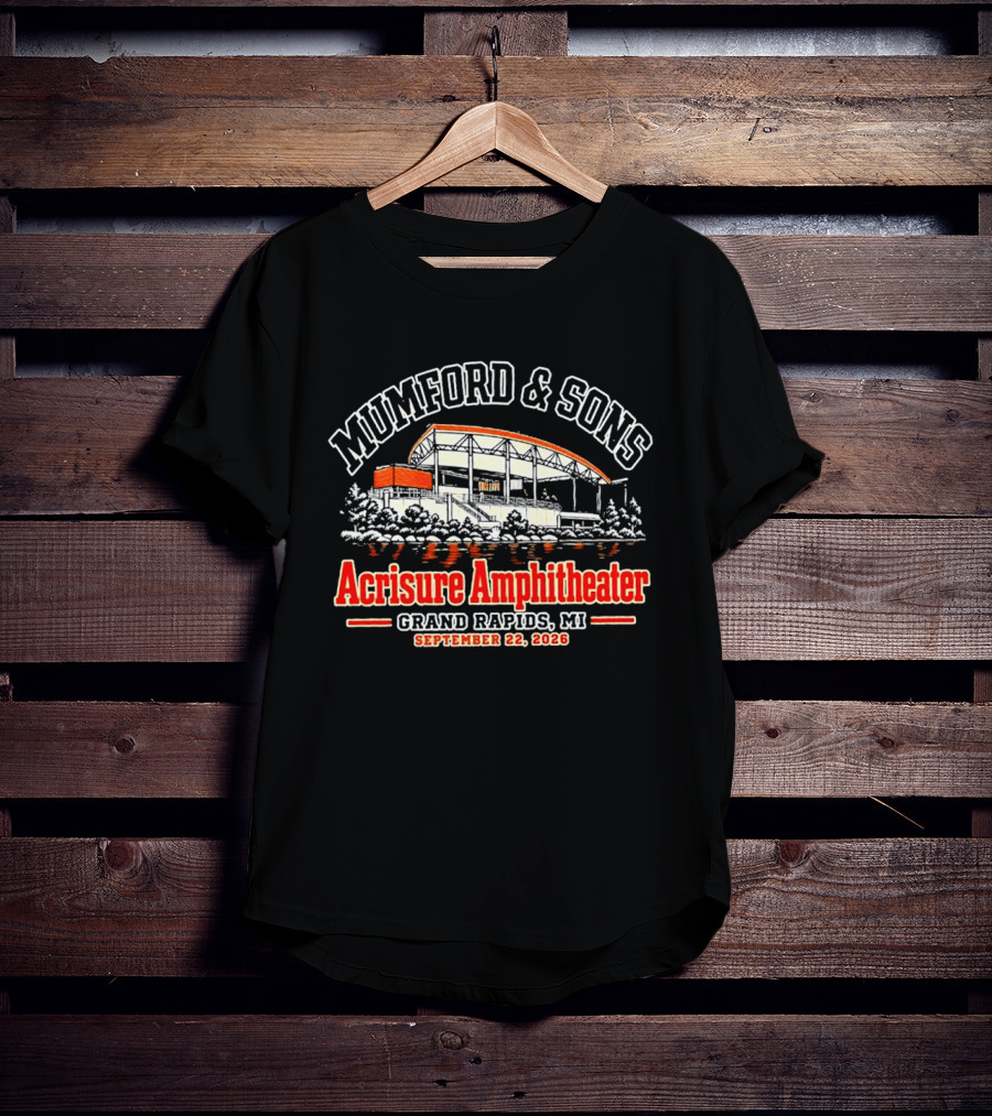 Mumford And Sons Acrisure Amphitheater Grand Rapids September 22 2026 T-Shirt