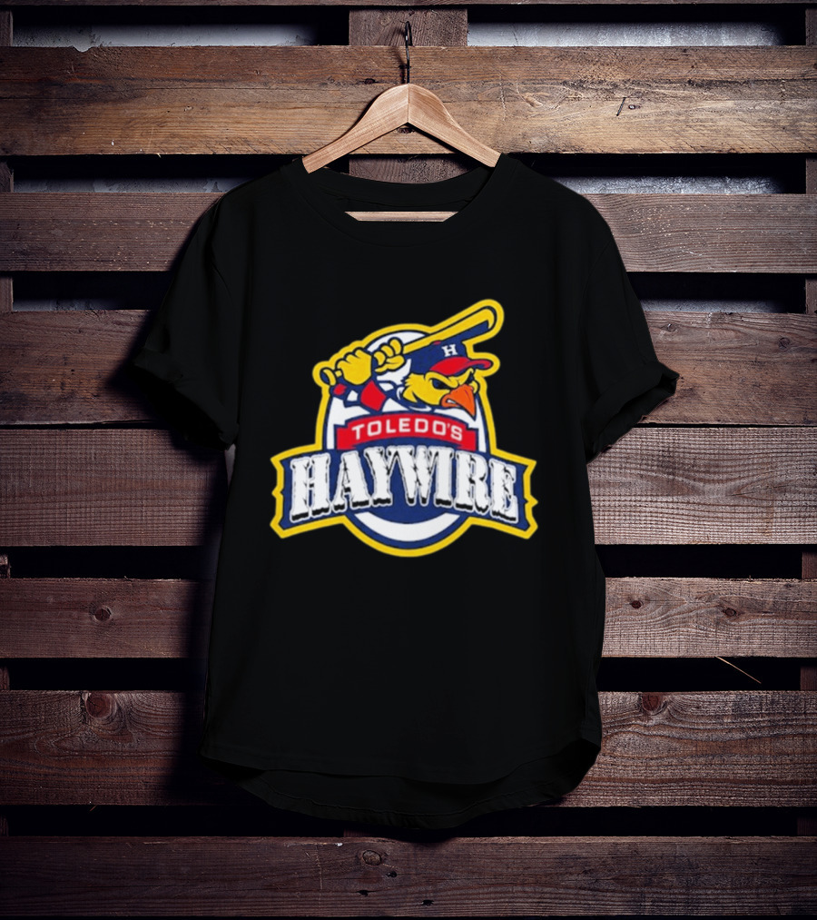 Toledo's Haywire Baseball Mascot With Bat And Cap H T-Shirt