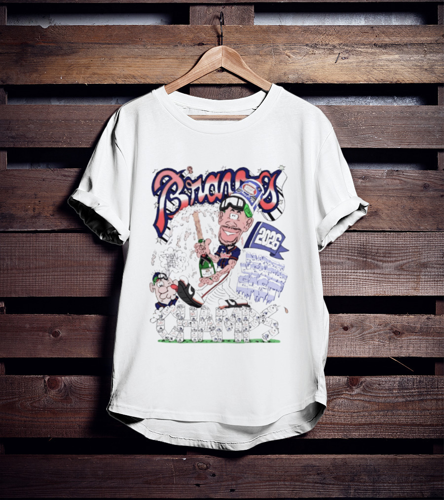 Atlanta Braves 2026 Champs National League East Caricatures Baseball T-Shirt
