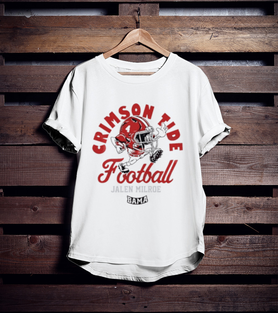 Crimson Tide Football Jalen Milroe Helmet T-Shirt