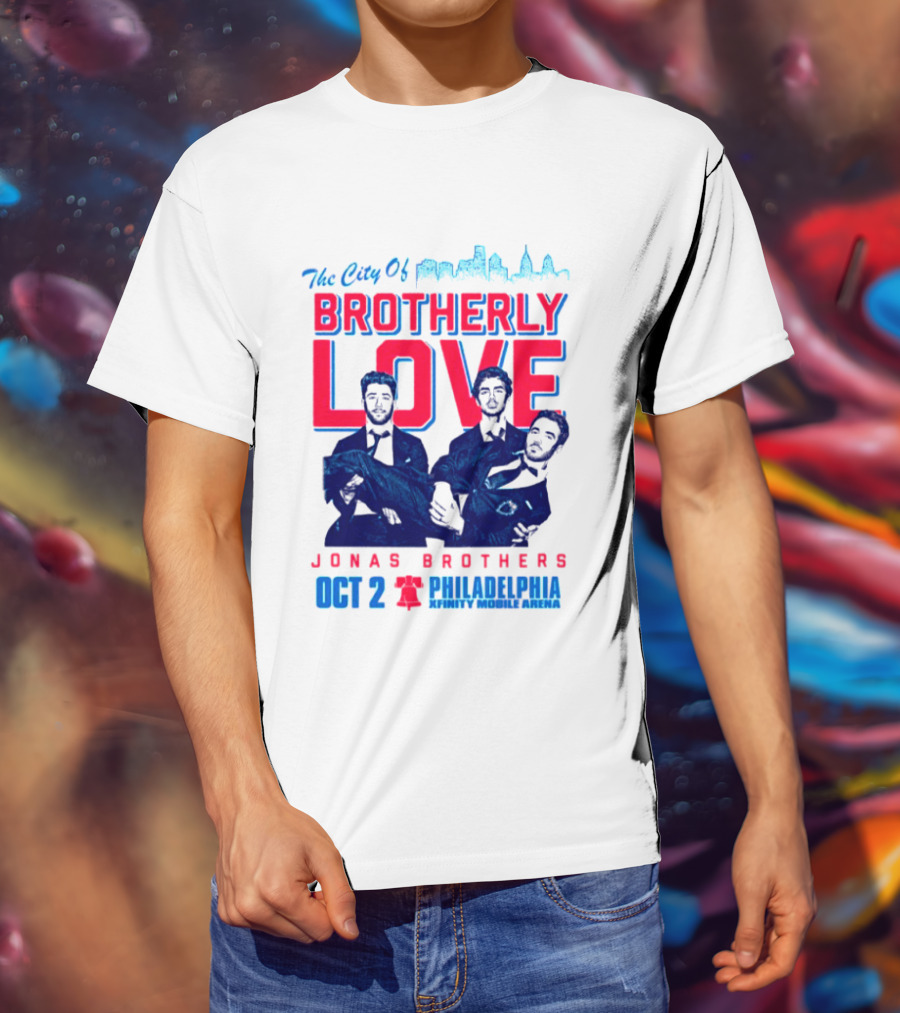 Jonas Brothers The City Of Brotherly Love Philadelphia Oct 7 Xfinity Live Arena T-Shirt