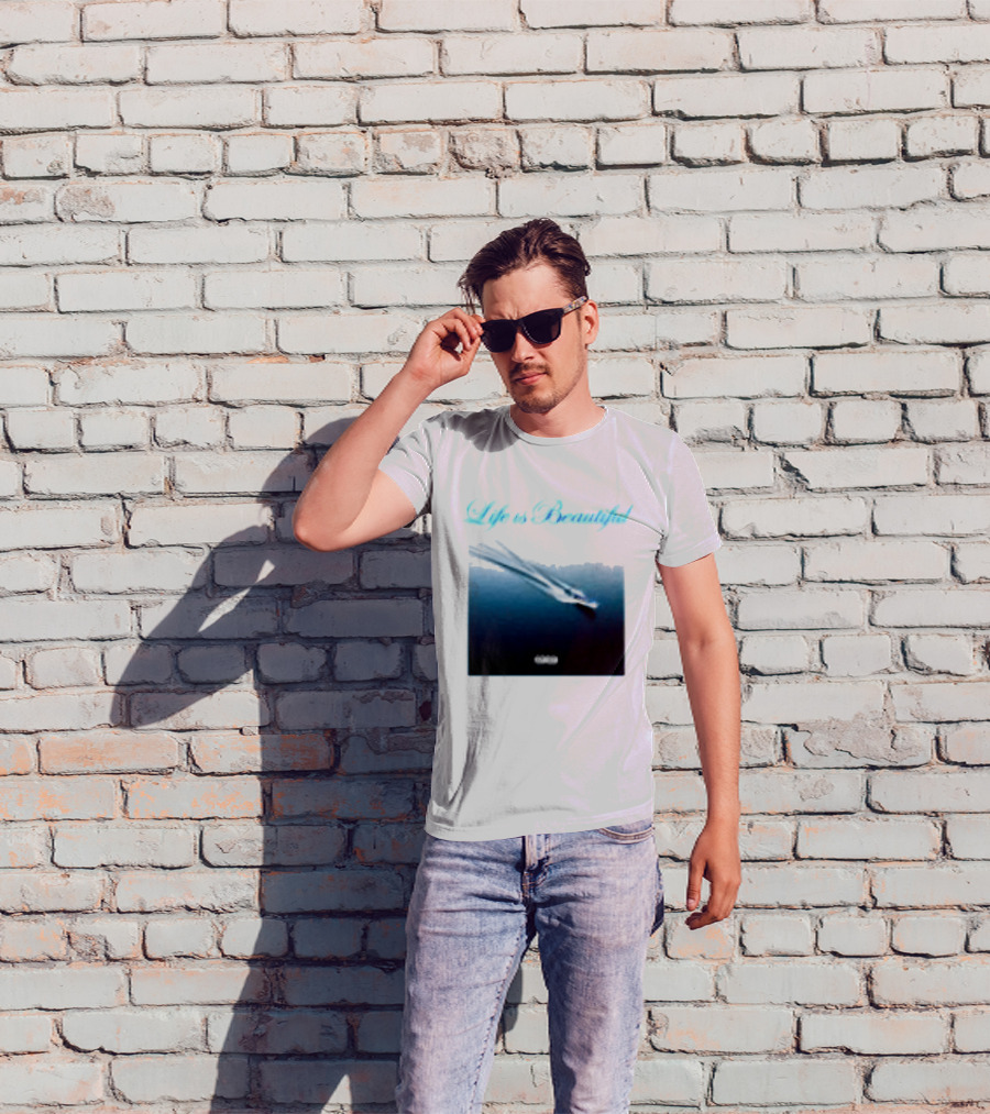 Life Is Beautiful Album White Larry June Shop T-Shirt
