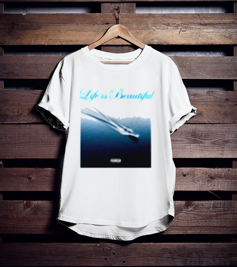 Life Is Beautiful Album White Larry June Shop T-Shirt