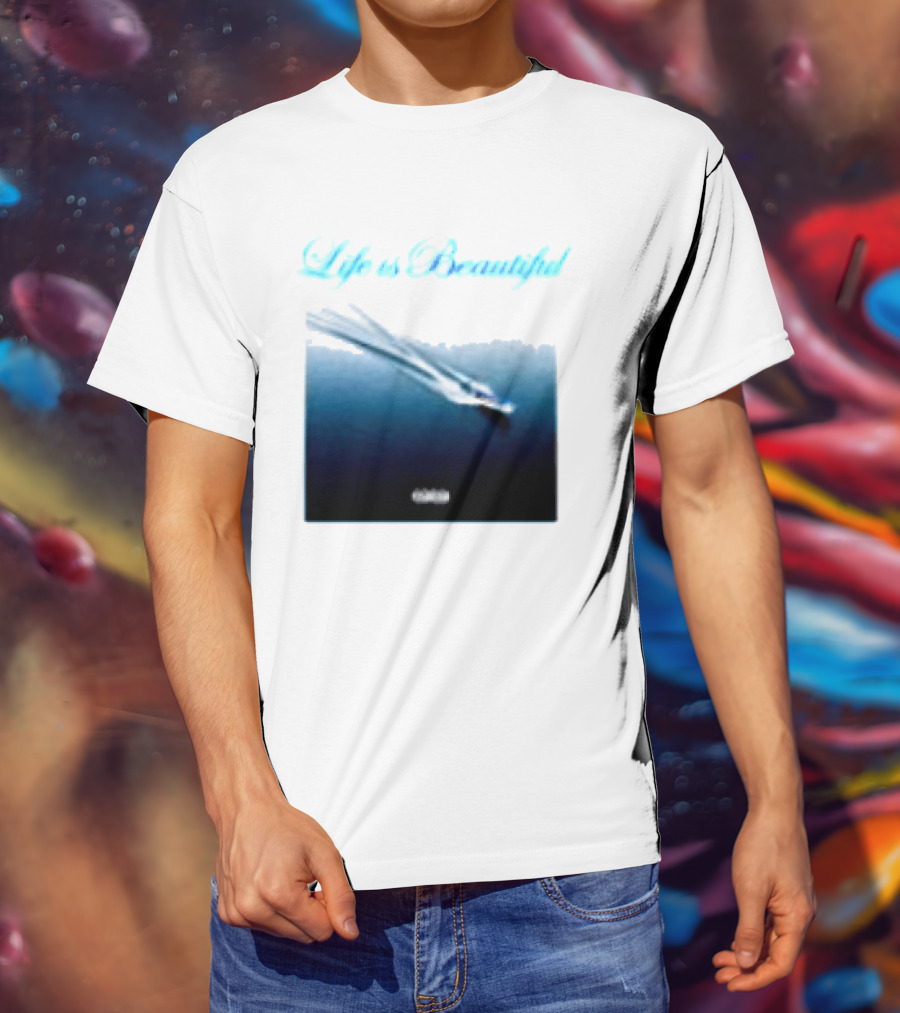 Life Is Beautiful Album White Larry June Shop T-Shirt