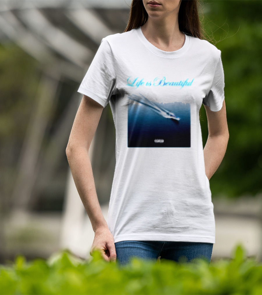 Life Is Beautiful Album White Larry June Shop T-Shirt
