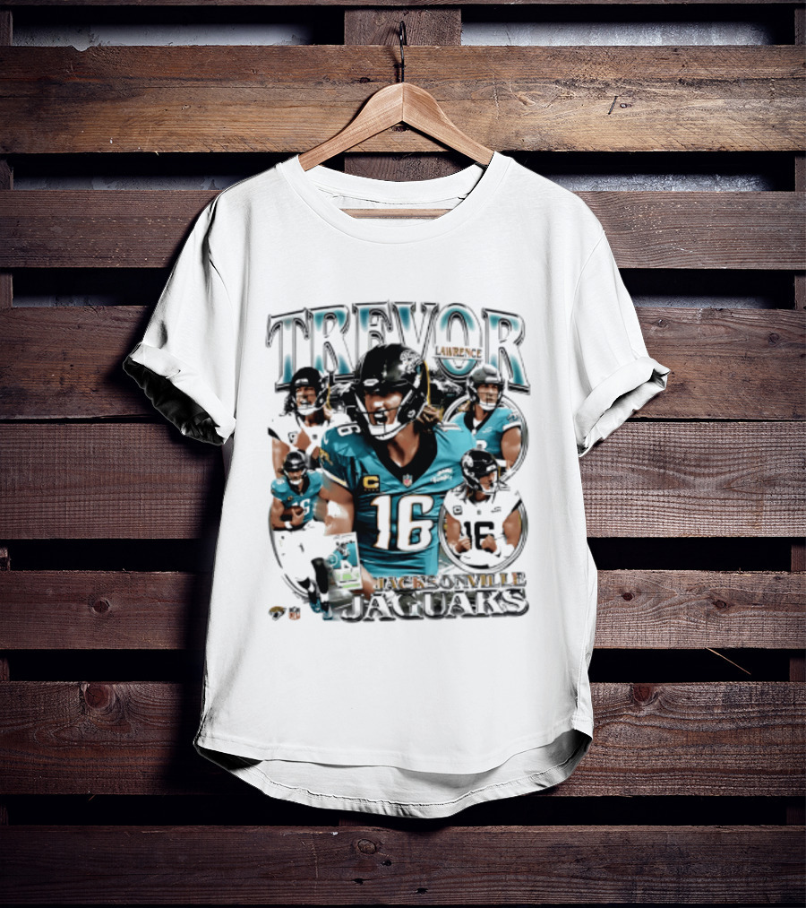 Trevor Lawrence Number 16 Jacksonville Jaguars 2026 Collage T-Shirt