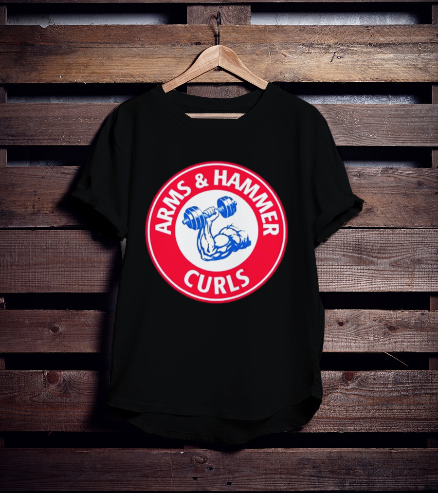 Arms And Hammer Curls Gym Weightlifting Dumbbell Muscle Training T-Shirt