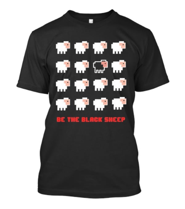 Be The Black Sheep Pixel Art Individualism Unique Lamb T-Shirt