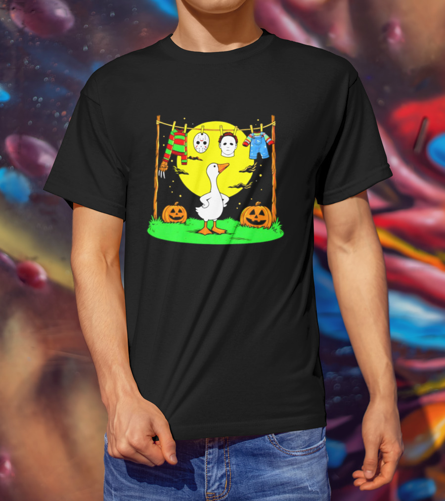 Goose Horror Halloween '26 Pumpkin Jason Freddy Chucky Outfits T-Shirt