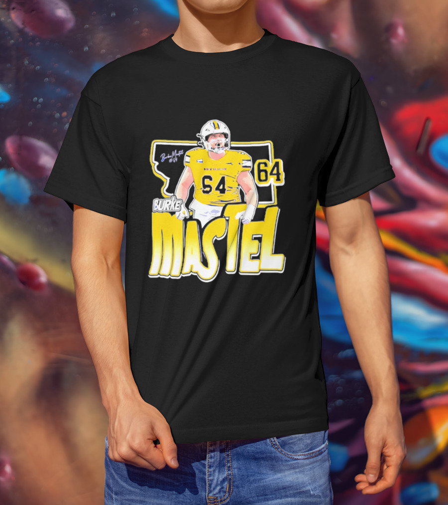 Burke Mastel 2026 Montana State Bobcats Player 64 Caricature T-Shirt