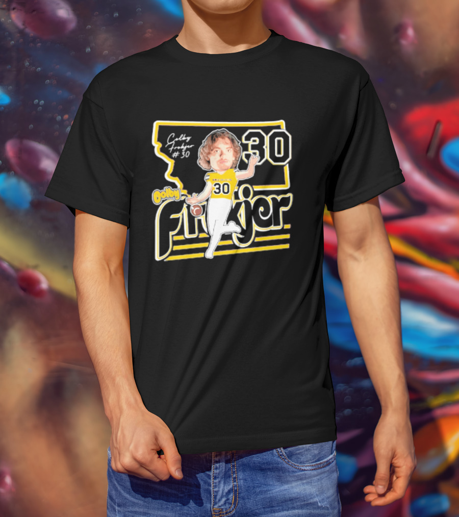 Colby Frokjer Montana State Bobcats 30 Player Caricature 2026 T-Shirt