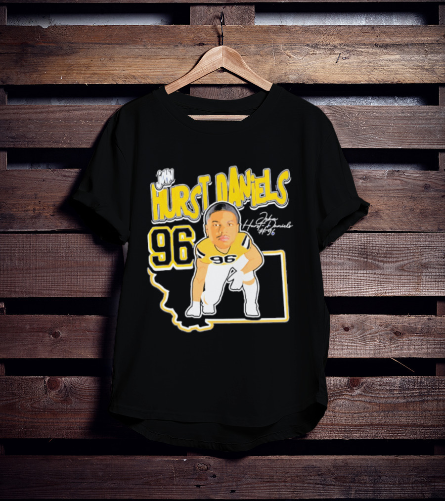 Montana State Bobcats 2026 Hurst Daniels 96 Player Caricature T-Shirt
