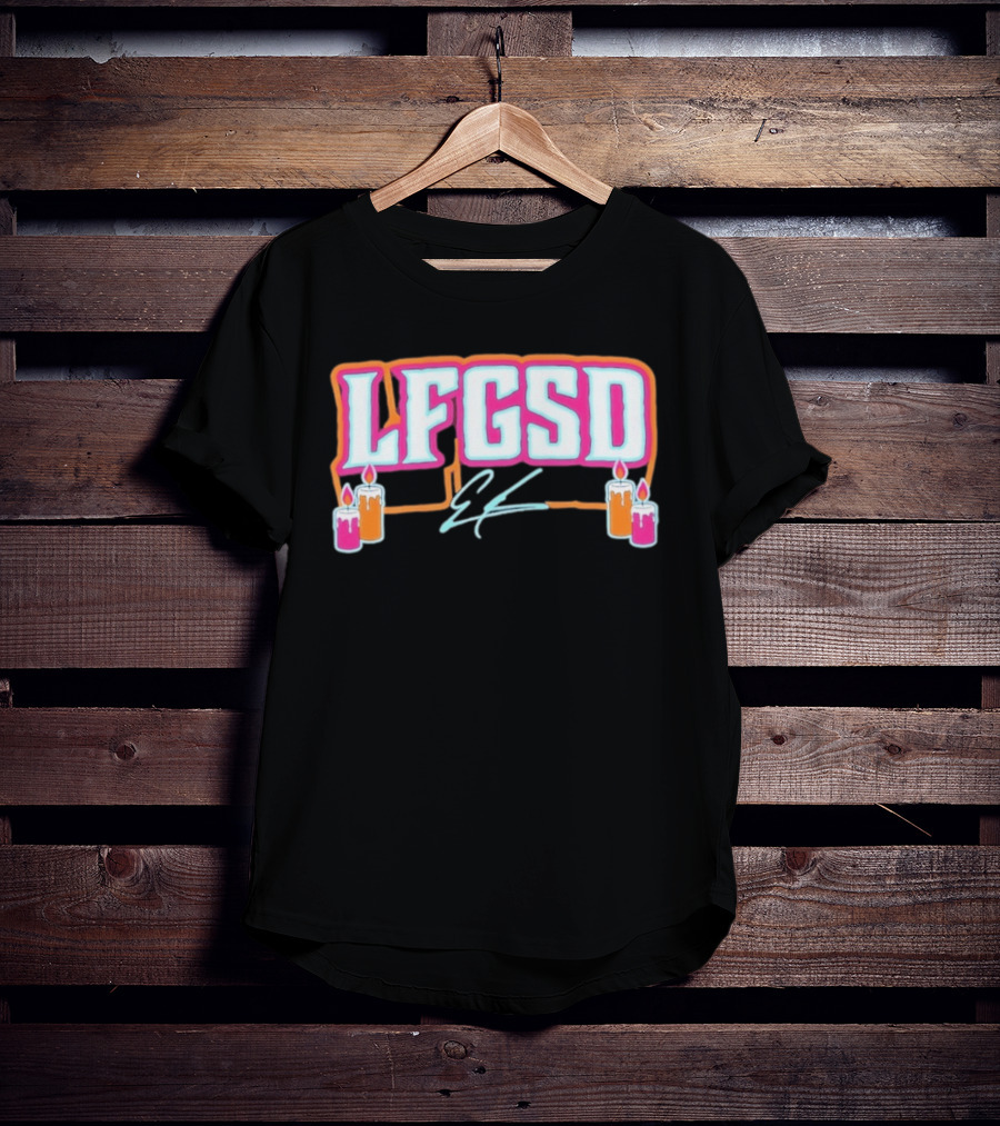 LFGSD Ethan San Diego Padres Candles T-Shirt