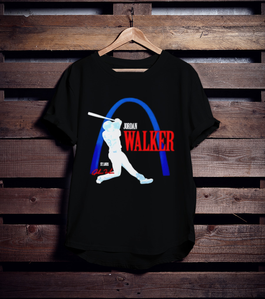 Jordan Walker St Louis Cardinals Gateway Arch Baseball Player T-Shirt