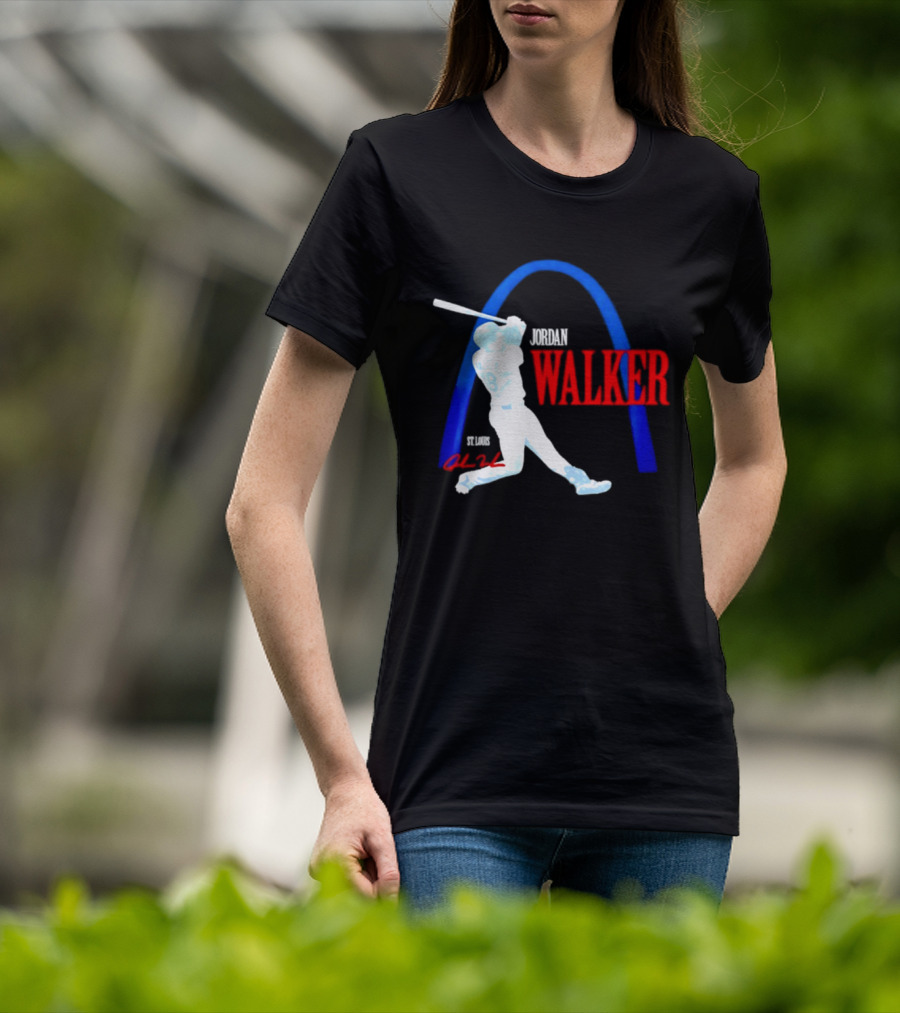Jordan Walker St Louis Cardinals Gateway Arch Baseball Player T-Shirt
