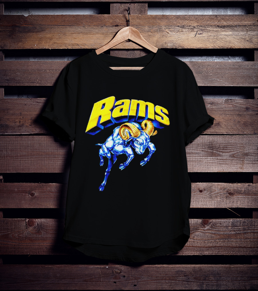Rams Blue Horn Sports Los Angeles Fan T-Shirt
