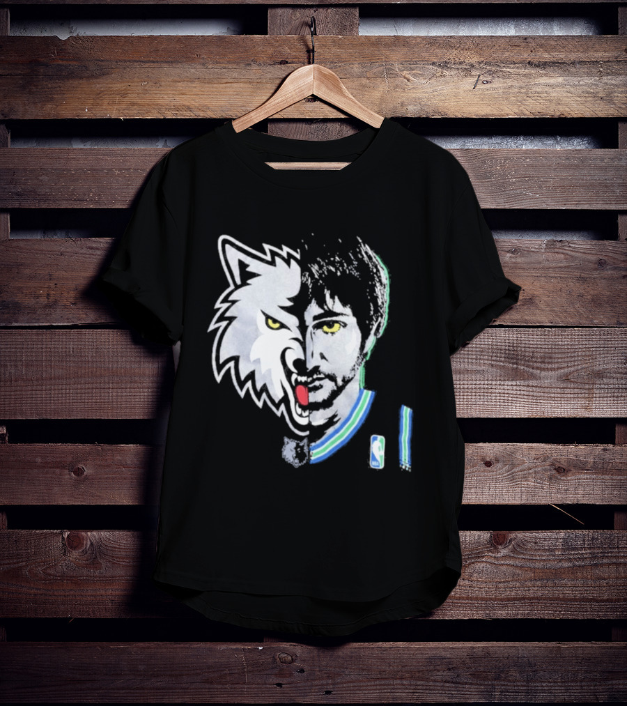 Majestic Ricky Rubio Minnesota Timberwolves NBA Game Face T-Shirt