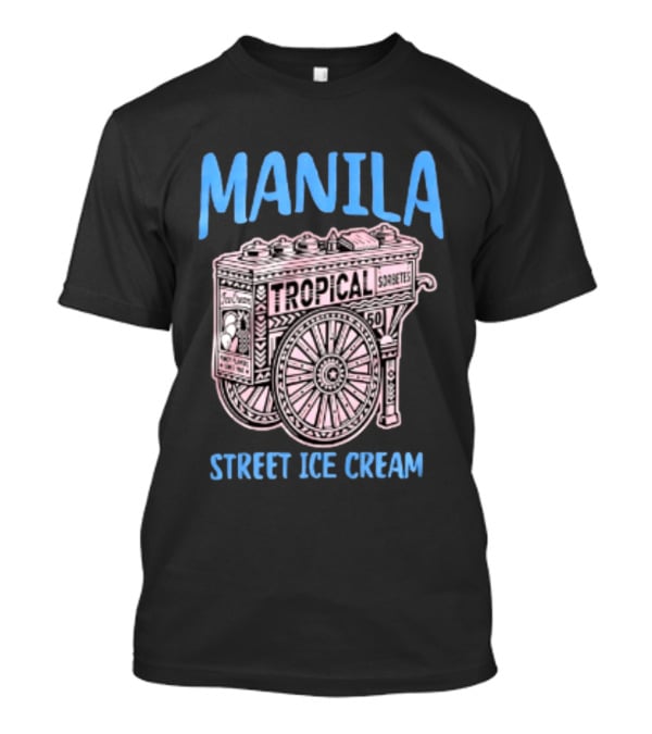 Manila Tropical Sorbetes Vintage Cart Street Ice Cream T-Shirt