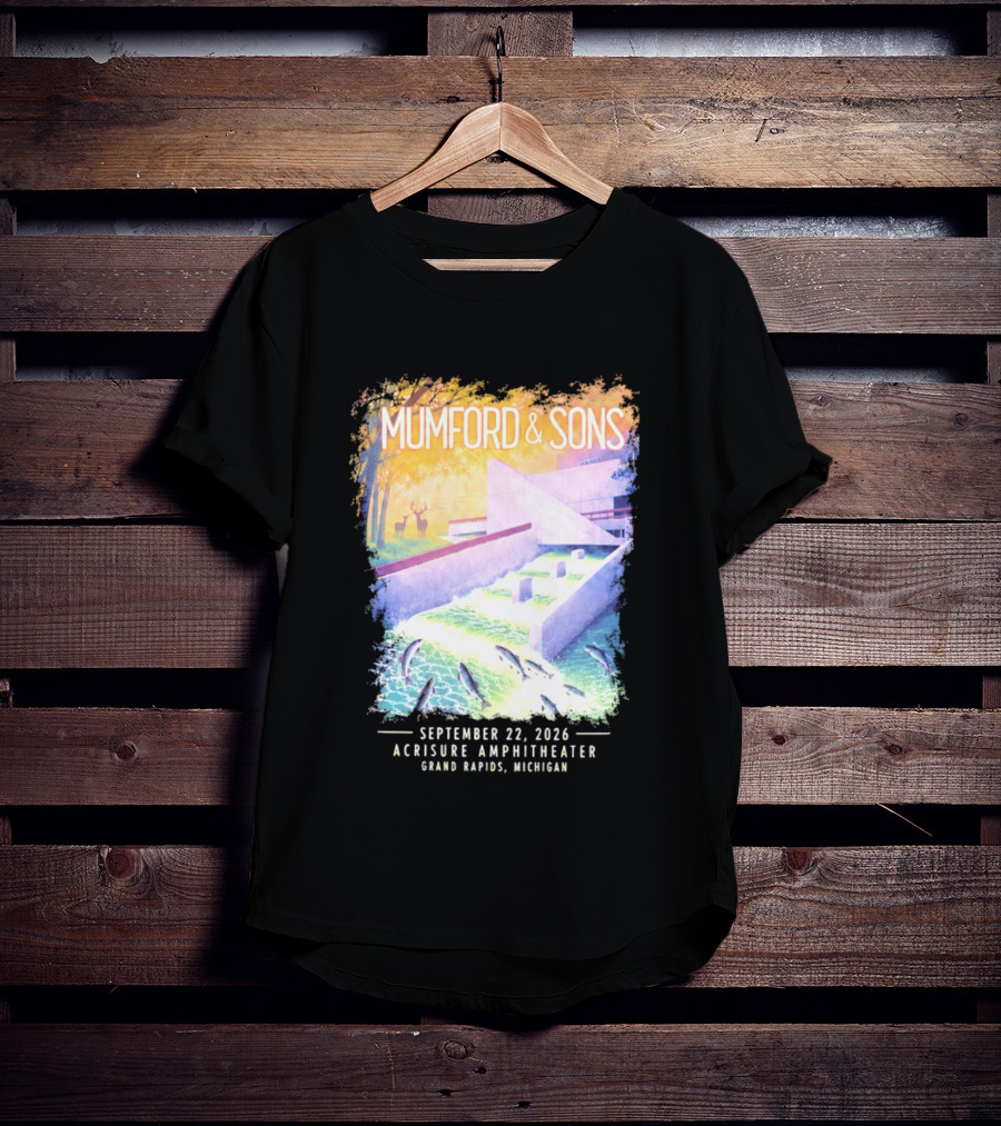 Mumford And Sons Acrisure Amphitheater September 22 2026 Grand Rapids MI Concert Event T-Shirt