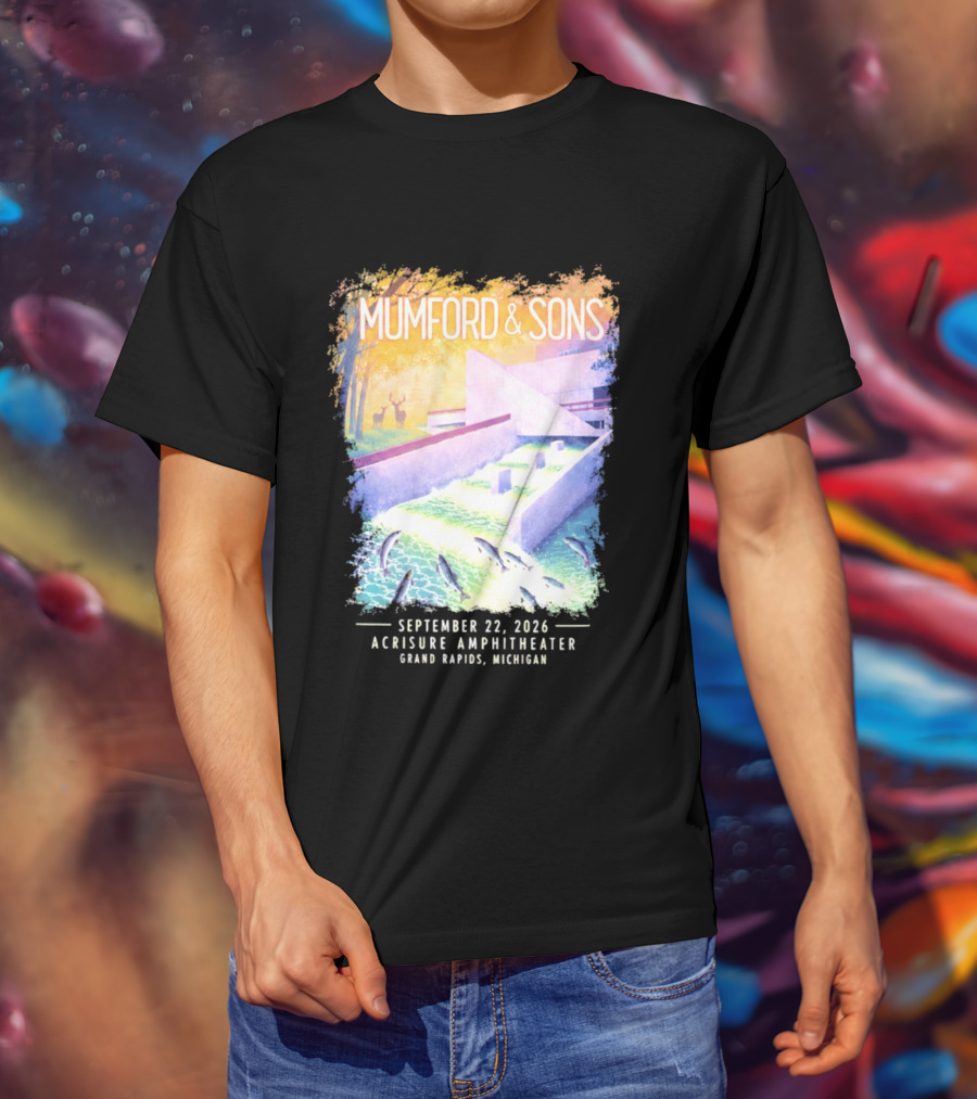 Mumford And Sons Acrisure Amphitheater September 22 2026 Grand Rapids MI Concert Event T-Shirt