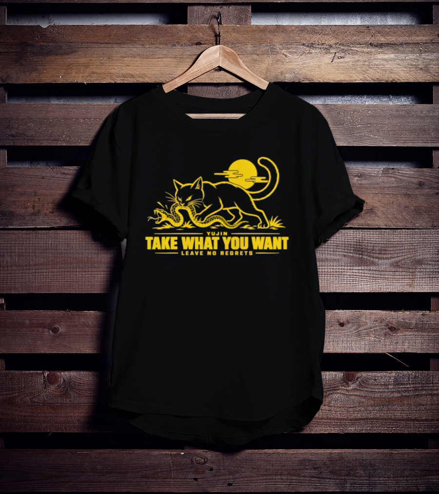 Yujin Take What You Want Leave No Regrets Cat And Snake Sun Scene T-Shirt