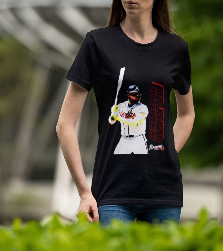 Ronald Acuña Jr Atlanta Braves Swing Action Baseball Player T-Shirt