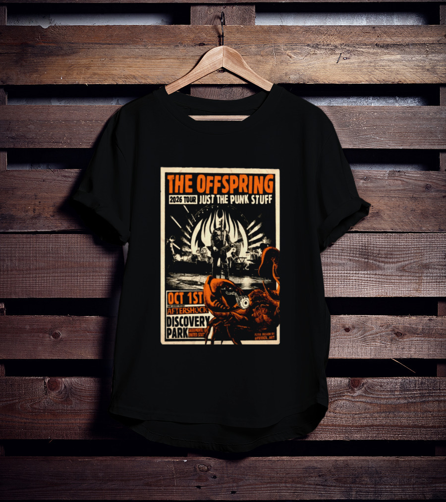 The Offspring 2026 Tour Just The Punk Stuff Aftershock Festival Discovery Park Sacramento Oct 1st T-Shirt