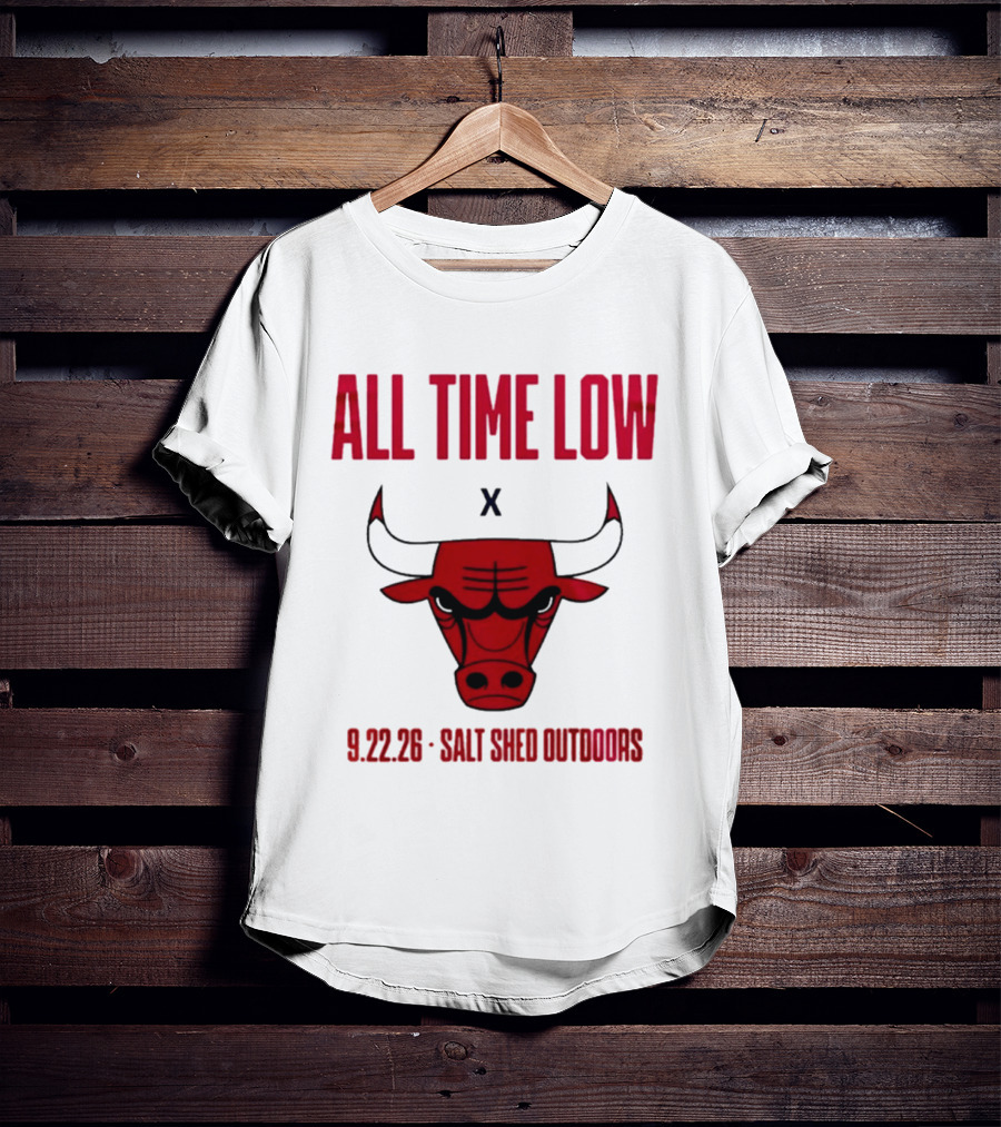 All Time Low Chicago Bulls Collaboration Salt Shed Outdoors 9.22.26 T-Shirt