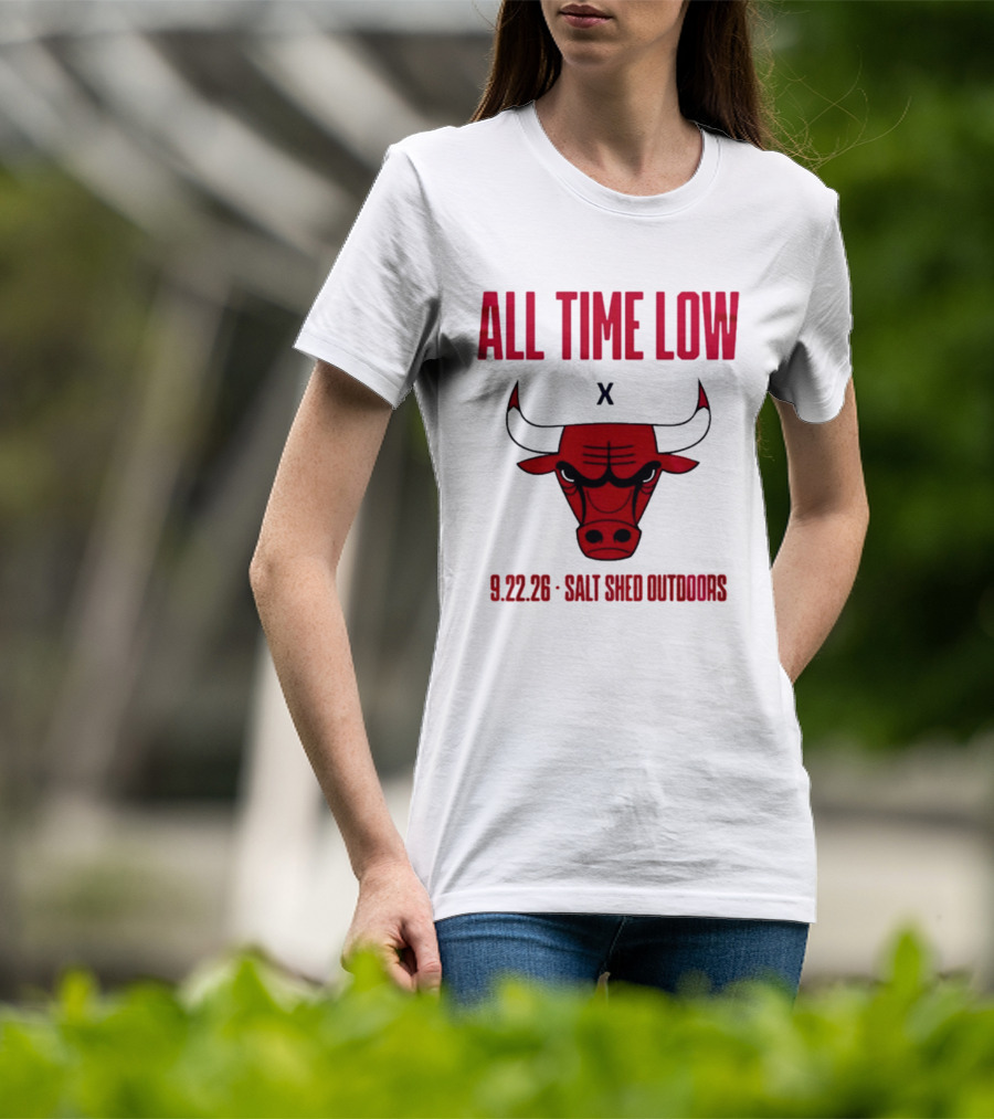 All Time Low Chicago Bulls Collaboration Salt Shed Outdoors 9.22.26 T-Shirt