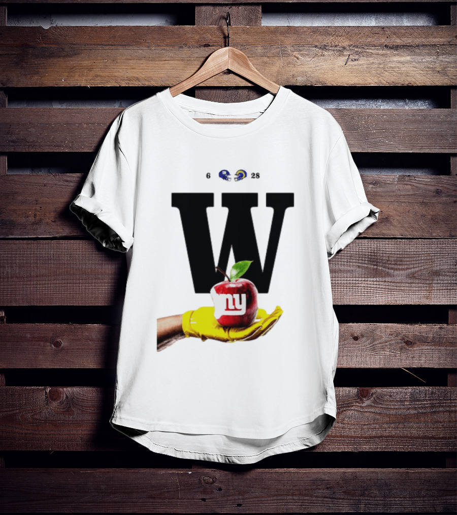 Los Angeles Rams W Over New York Giants Big Apple Victory T-Shirt