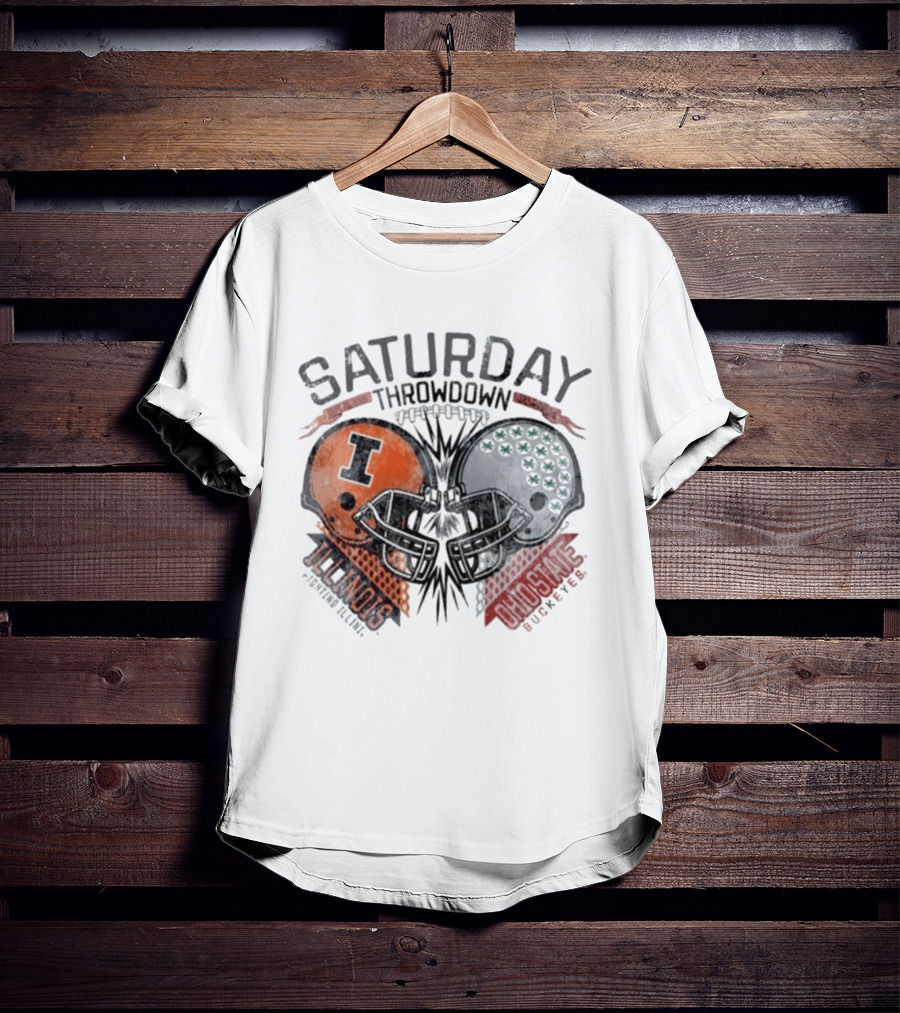 Ohio State Buckeyes Vs Illinois Fighting Illini Football Throwdown September 26 2026 Saturday T-Shirt