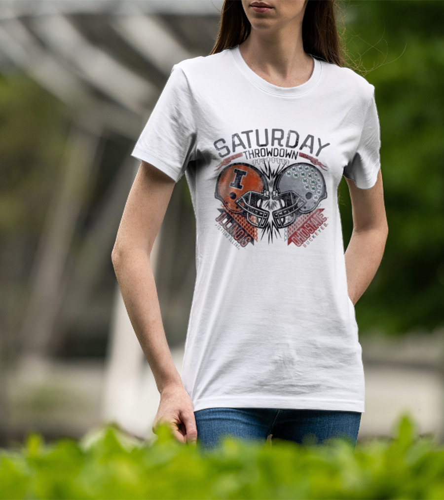 Ohio State Buckeyes Vs Illinois Fighting Illini Football Throwdown September 26 2026 Saturday T-Shirt