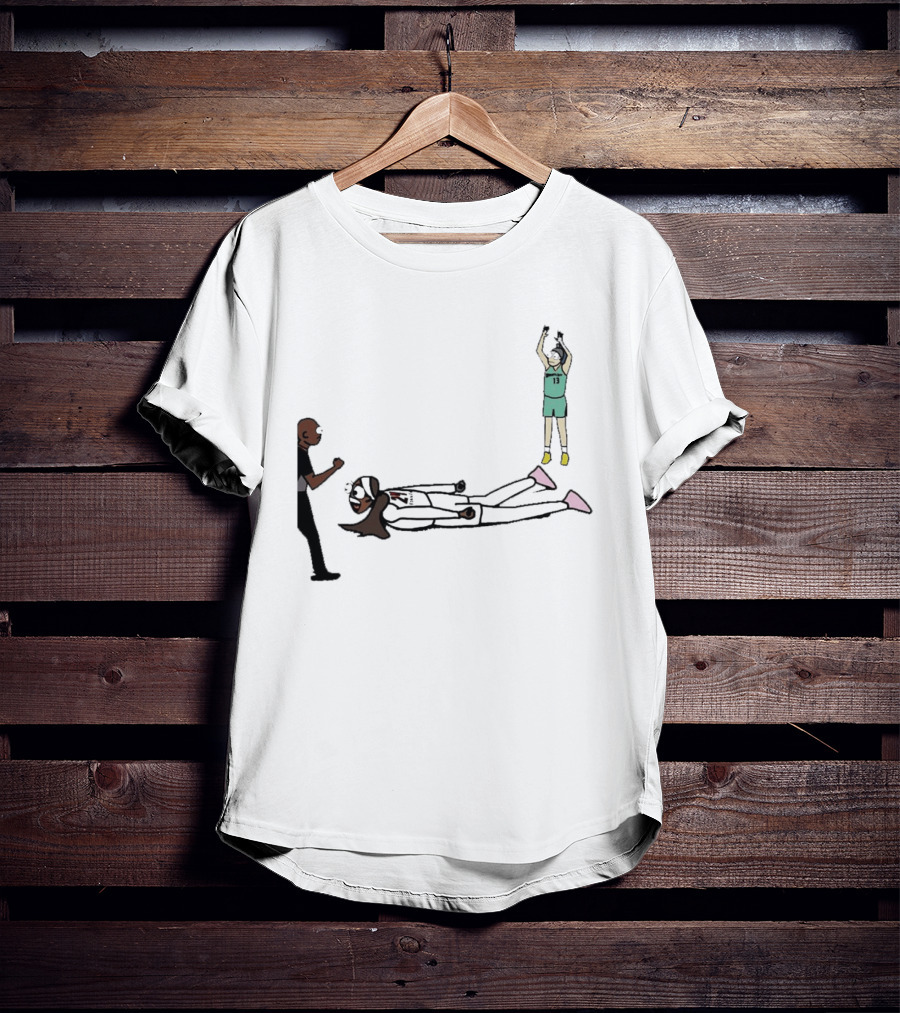 WNBA Basketball Player Tantrum Meme Cartoon Court Moment T-Shirt